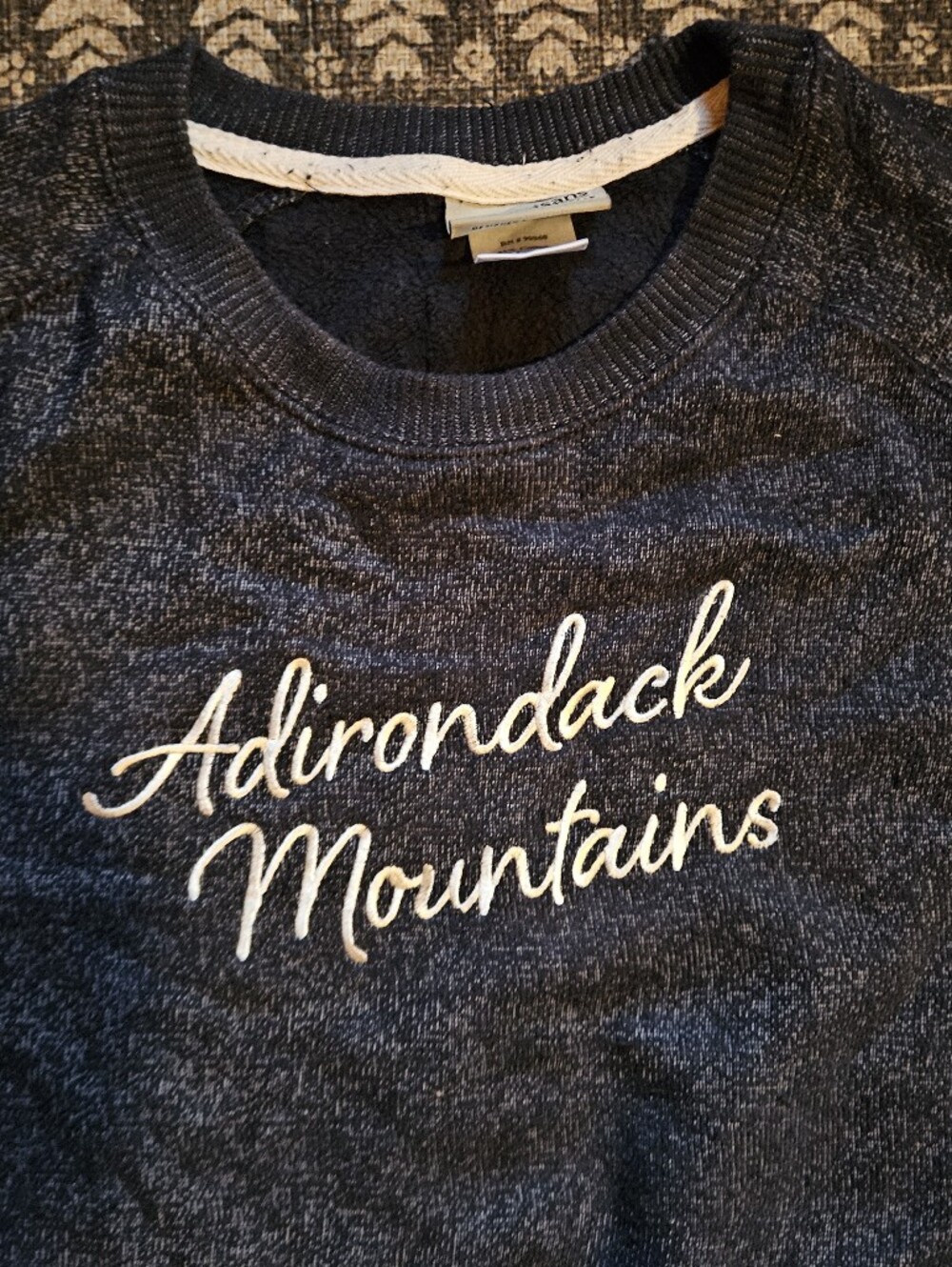 Adirondack Mountains Navy Crewneck